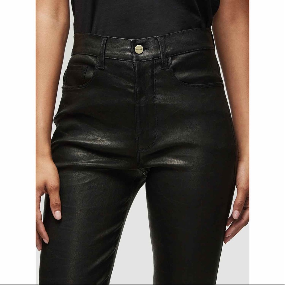 👖Frame Leather Le Sylvie Slender Straight
Noir - Picture 4 of 16